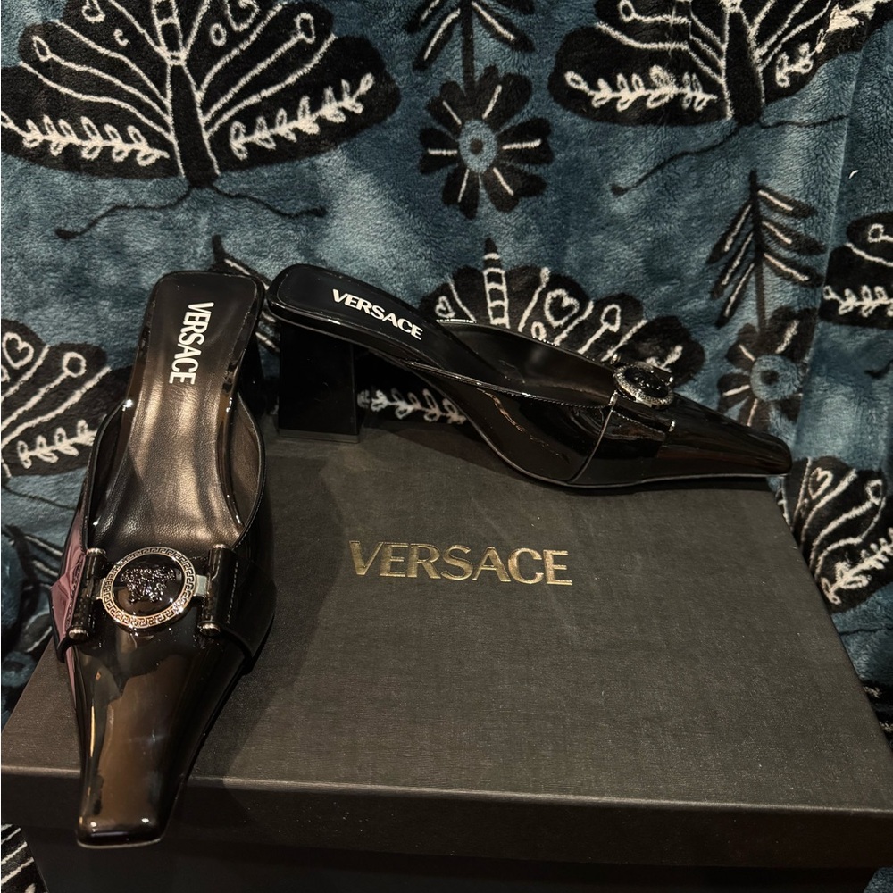 Versace Black heels